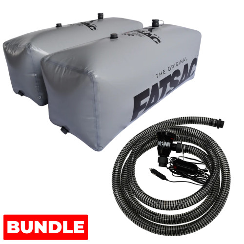 FatSac V-Drive ballast bag set W701 with Supa Pump 3.0 for wakeboard boats