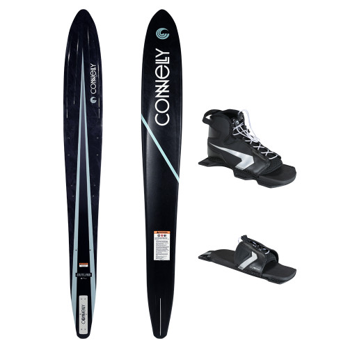 Connelly Outlaw Slalom Ski with Shadow Front Boot and Lace Adjustable Rear Toe Plate – 2026 Connelly Outlaw Slalom Ski with Shadow Front Boot and Lace Adjustable Rear Toe Plate – 2026