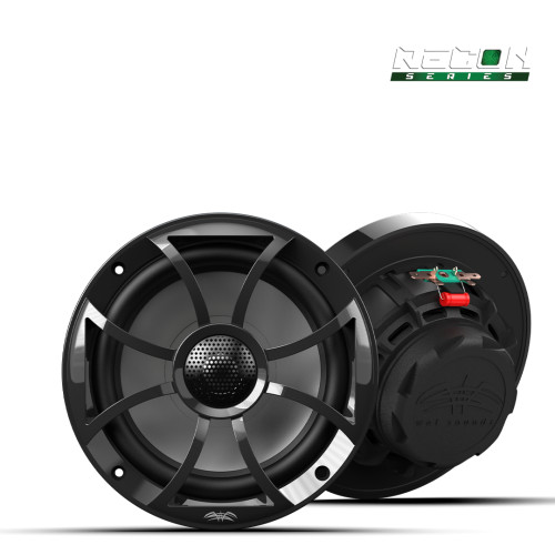 Wet Sounds RECON Series 6.5-inch marine coaxial speakers with black grille