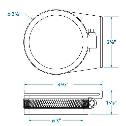 Seachoice marine exhaust guard cover dimensions