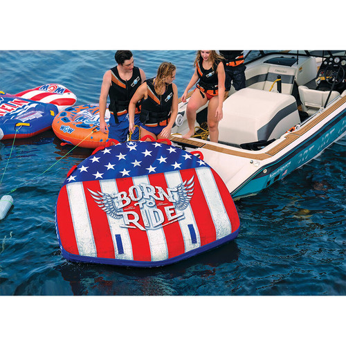 WOW Born To Ride 3 Person Towable Tube behind boat