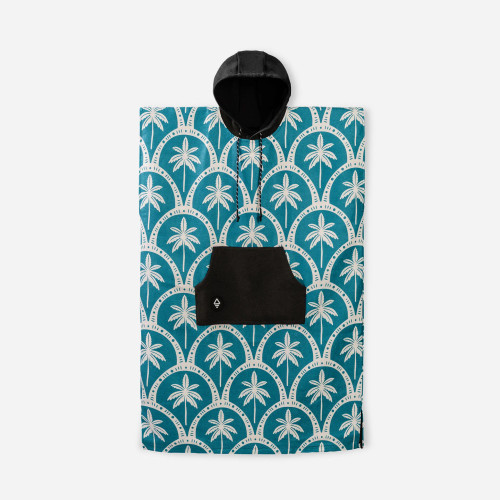 Nomadix Changing Poncho Palms Resort Teal Ocean front view with hood