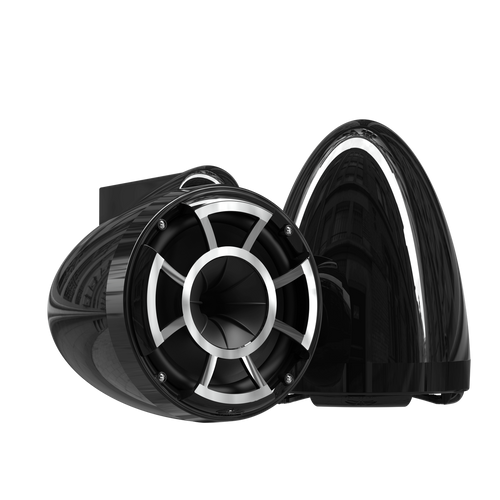 Wet Sounds REV8 Black V2 8 inch tower speakers pair gloss black