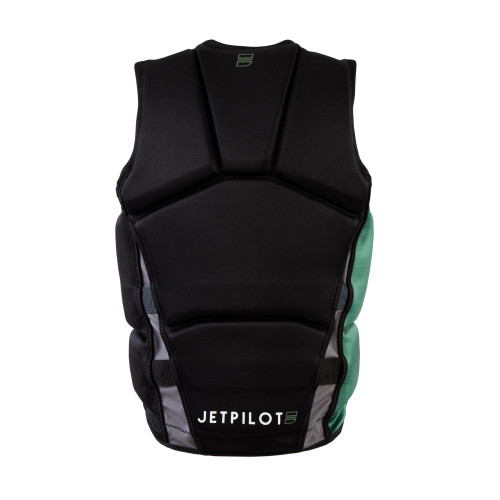 Back view of Jetpilot Mens Armada CGA Life Vest Black Green