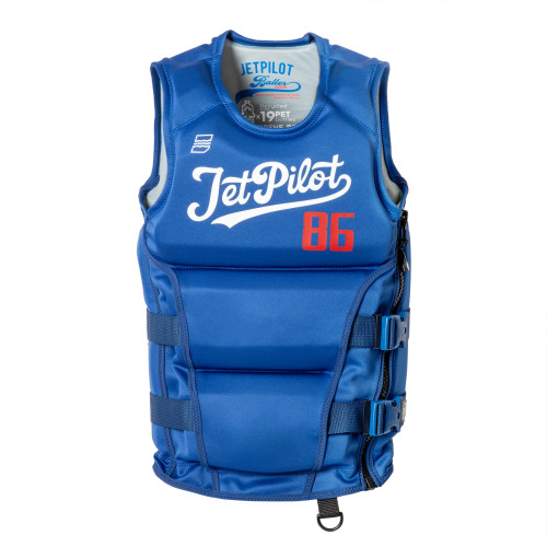 Jetpilot Bonifay Baller CGA life vest blue red white front view