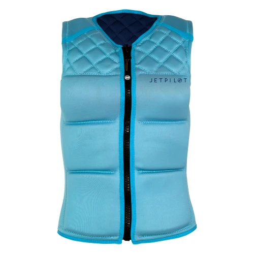 Jetpilot Women's Wavefarer Reversible Comp Wake Vest in Navy/Light Blue front view reverse