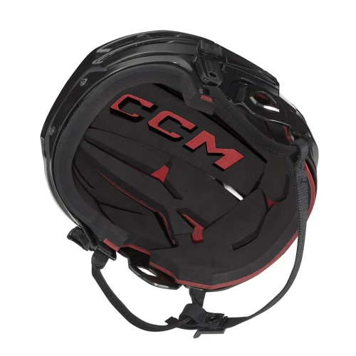 CCM Tacks 70 Senior Hockey Helmet Combo with FM70 silver face mask top view