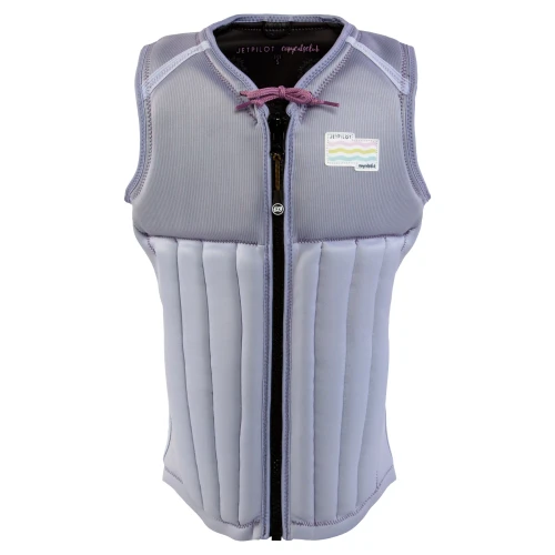 Jetpilot Women's Copycat Club Reversible Comp Vest in Lavender front view with Flex-Lite neoprene and segmented Aero-Jet foam panels
