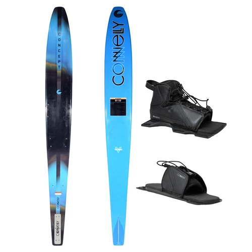 Connelly Concept 2027 slalom waterski with Shadow front binding and RTP rear toe plate
