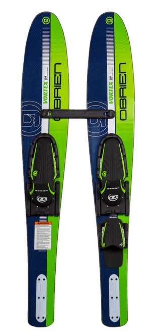 2027 O’Brien Jr. Vortex 54-inch junior combo waterskis with Jr. X-7 bindings and removable stabilizer bar