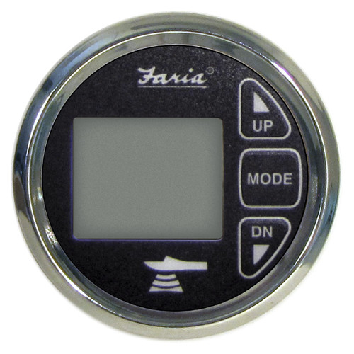 Faria Depth Sounder with Air and Water Temperature (Transom Mounted Transducer)