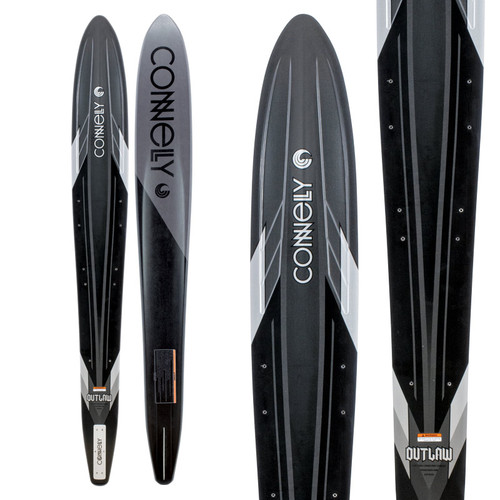 2020 Connelly Outlaw Slalom Waterski With Double Shadow Bindings Top and Bottom view