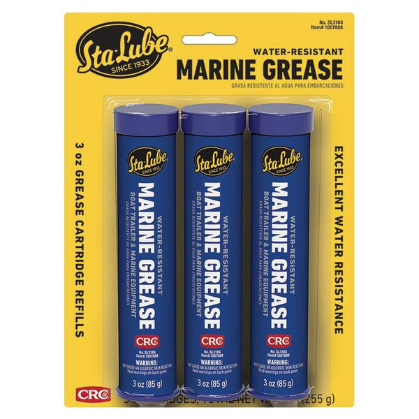 CRC StaLube MultiPurpose Marine Grease 3oz. Cartridge, 3 Pack