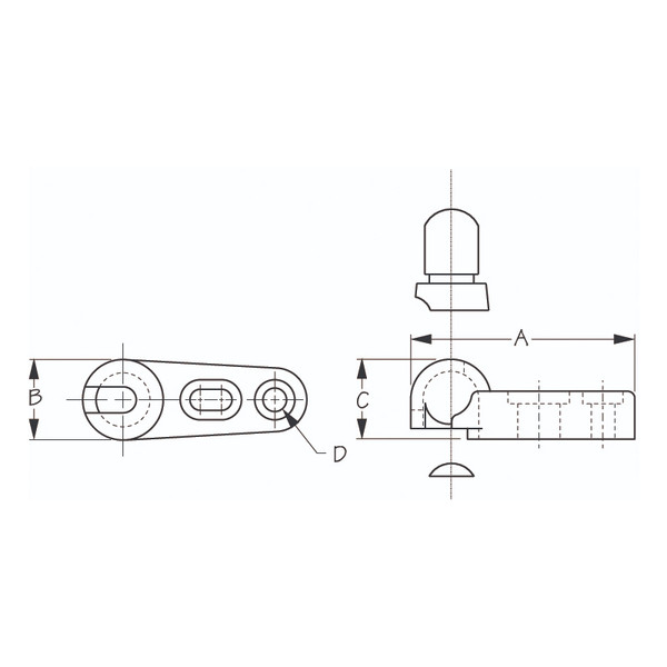 SeaDog Nylon Windshield Brace Foot Replacement Boater's Outlet