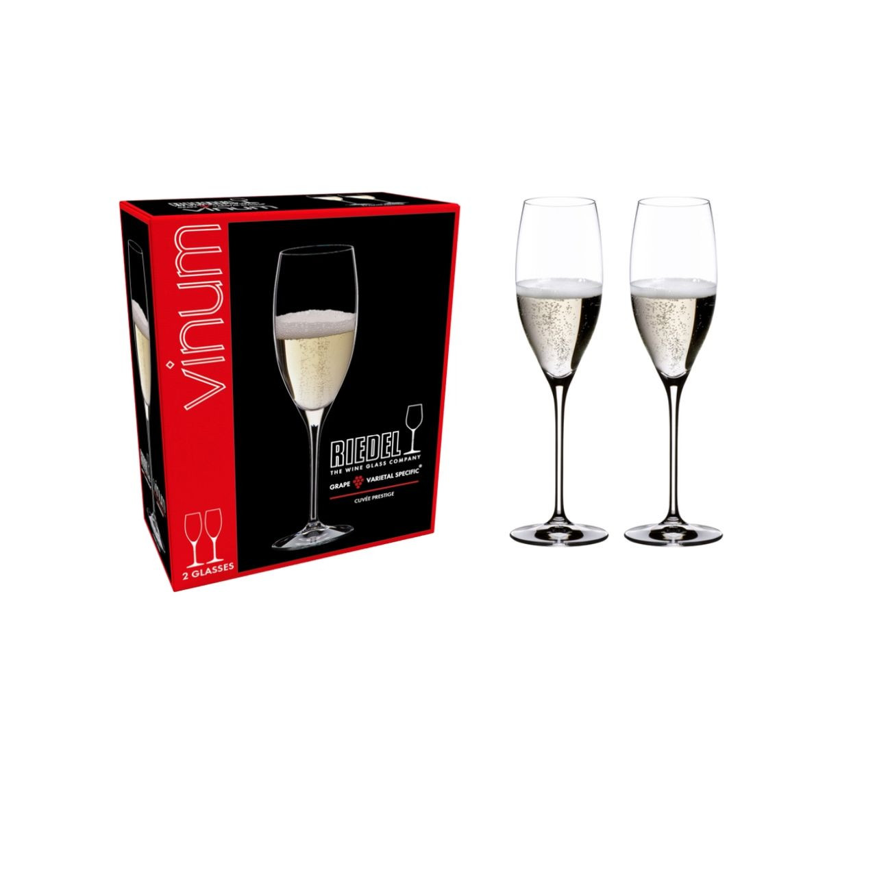 Riedel Vinum Champagne Cuvee Prestige Glass Twin Pack - The Wine 