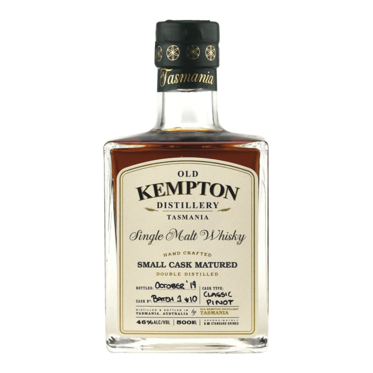 オールドケンプトン ピノカスク タスマニアウイスキー Old Kempton Pinot Cask Classic 46% Whisky 500ml