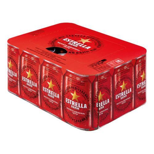 Estrella Damm CAN 330mL 12 PACK CARTON