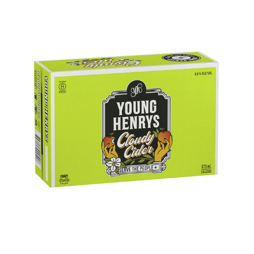 Young Henrys Cloudy Cider 375mL 24 PACK CARTON