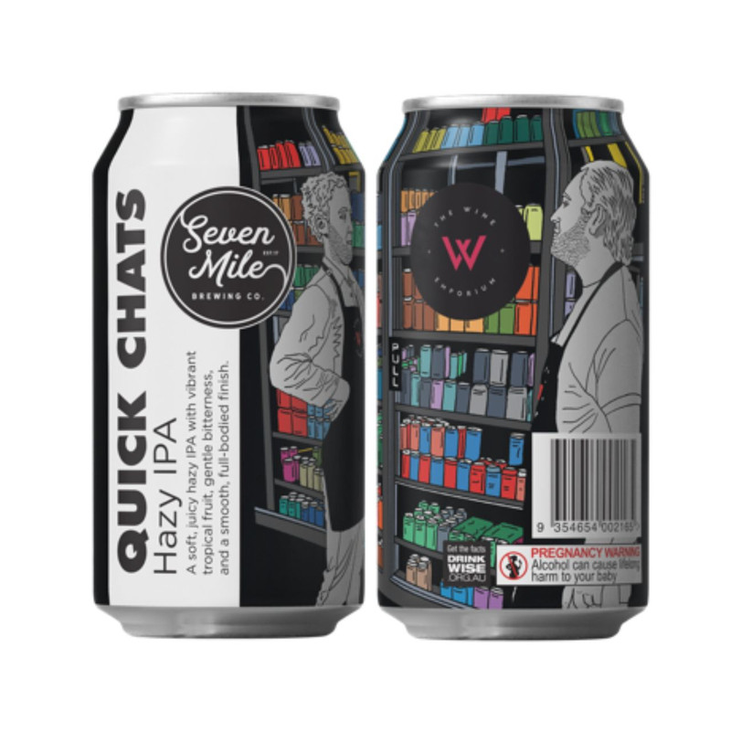 Seven Mile x Wine Emporium Quick Chats Hazy IPA 375mL 16 Pack Carton