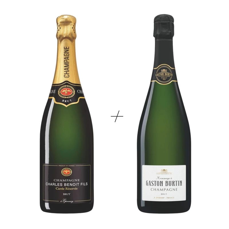 Charles Benoit and Gaston Burtin Champagne Duo Pack Special The Wine Emporium