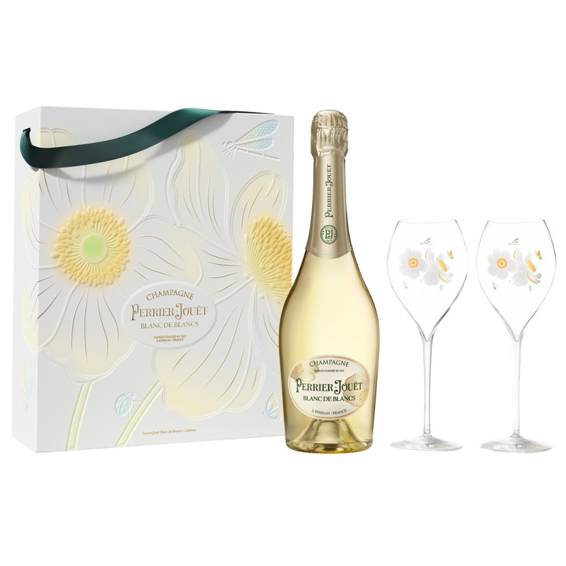 Perrier-Jouët Blanc de Blancs NV Be More Flower Limited Edition Glass Pack
