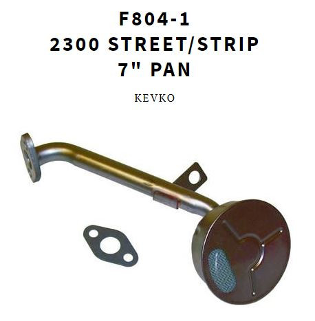 KEVKO: Oil Pan Pick Up for FORD 2300 Stock Appearing Oil Pan