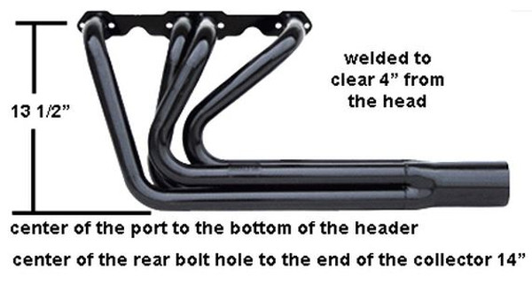 SCHOENFELD HEADERS: SBC SPRINT CAR HEADER