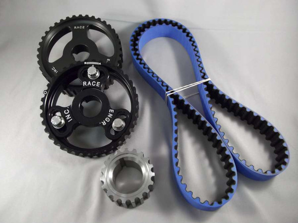 RACE ENGINEERING: FORD 2300 U/L ADJ. SPROCKET KIT W/KEVLAR ROUND TOOTH BELT