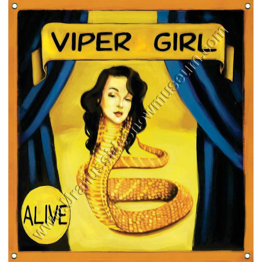 Viper Girl Sideshow Banner | Uranus Fudge Factory