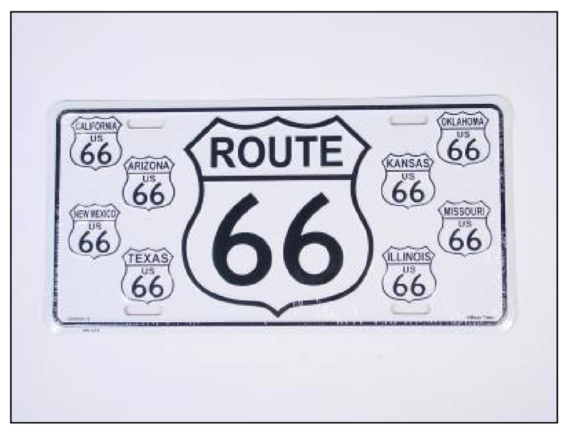Route 66 Eight States License Plate | Route 66 Gifts