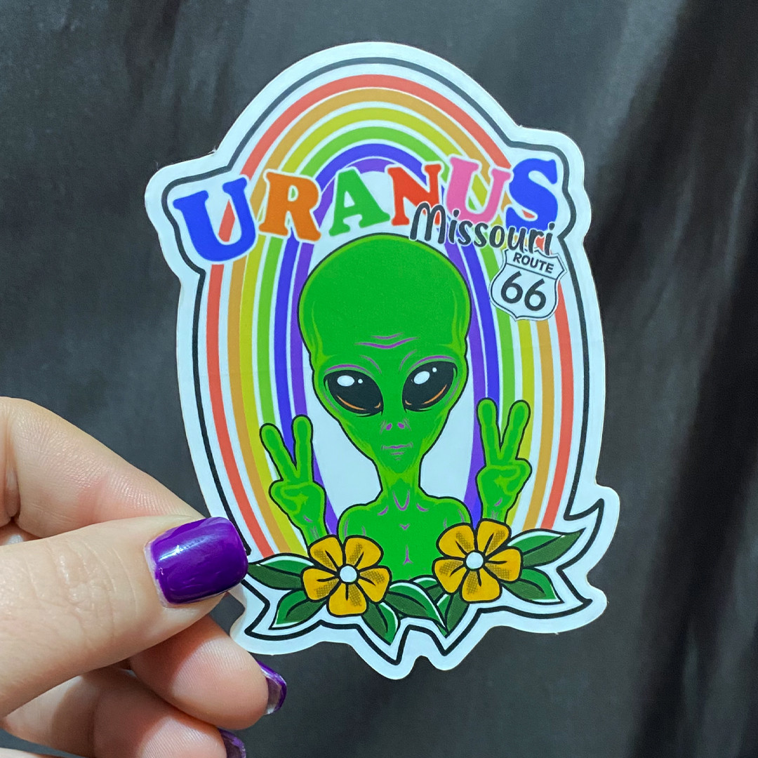 Uranus Missouri Peace Alien Sticker | Uranus Fudge Factory