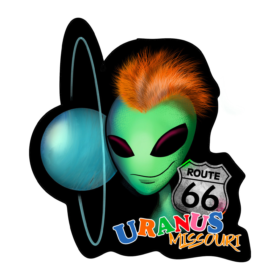 Uranus Mohawk Alien Sticker | Uranus Fudge Factory