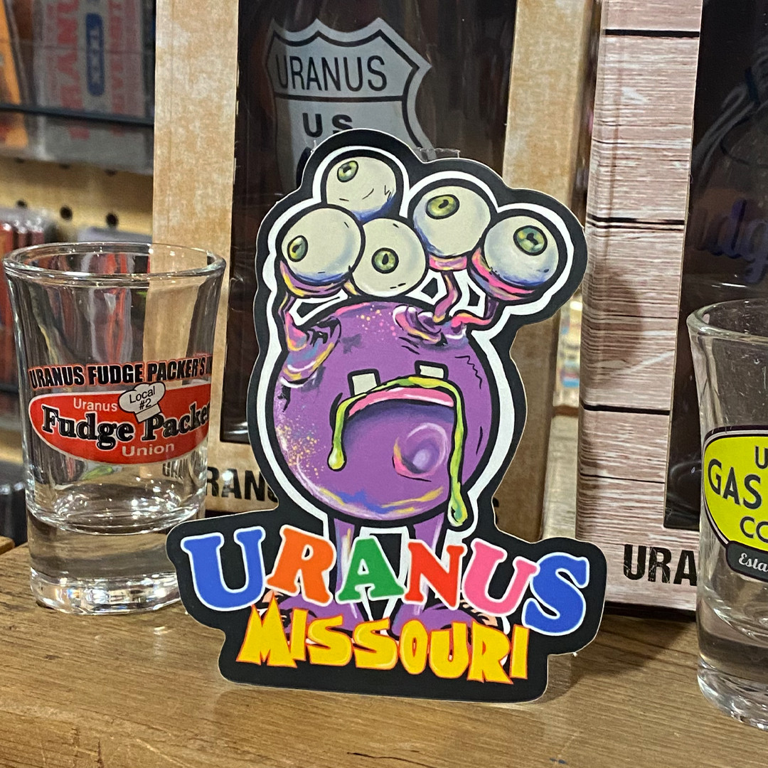MIZYURO SUSTOS 作品　ステッカー、フライヤー Uranus Missouri Monster Sticker