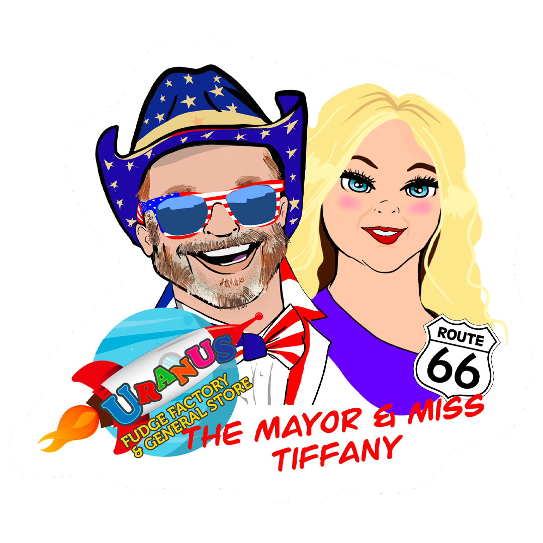 The Mayor & Miss Tiffany Sticker | Uranus Fudge Factory