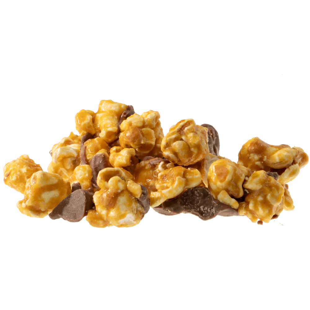 Uranus Milk Chocolate Covered Caramel Popcorn Mixing our buttery