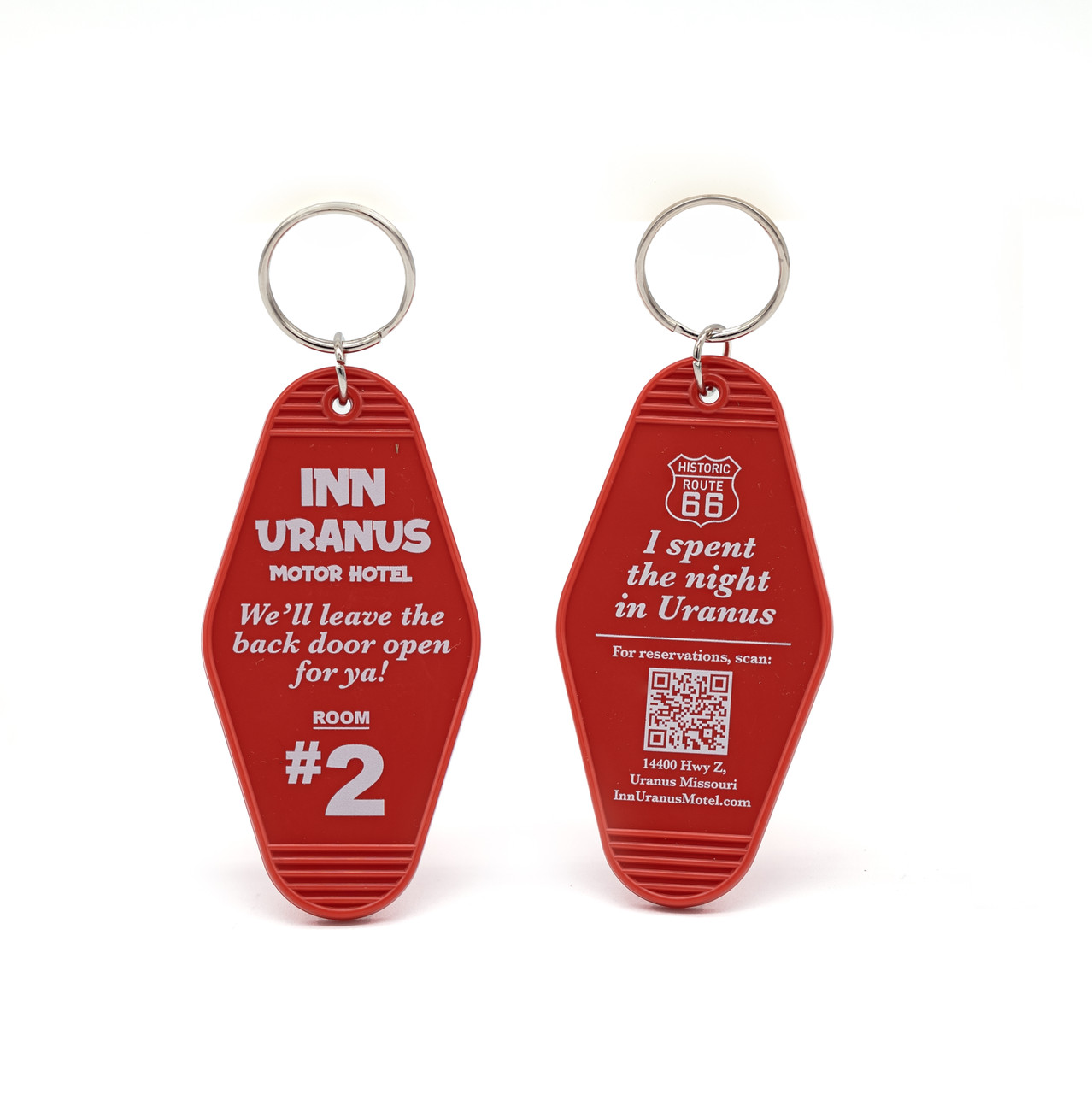 Inn Uranus Motor Hotel Key Chain | Uranus Fudge Factory