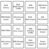 16-piece boxed chocolates flavors list