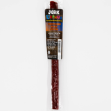 Teriyaki flavor beef snack stick package isolated on a plain white background by Uranus Fudge Factory.