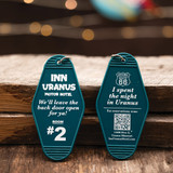 Inn Uranus Motor Hotel Key Chain | Uranus Fudge Factory