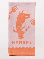 Hangry funny wolves novelty dish towel from Uranus General Store