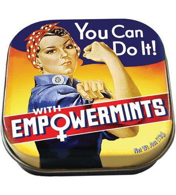 Rosie the Riveter Empowermints novelty mint tin from Uranus General Store