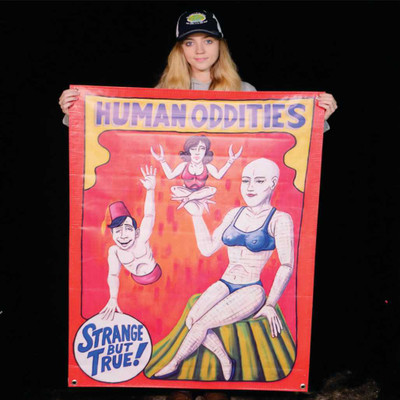 Human Oddities 4x3 foot vinyl circus sideshow banner from the Uranus Sideshow Museum