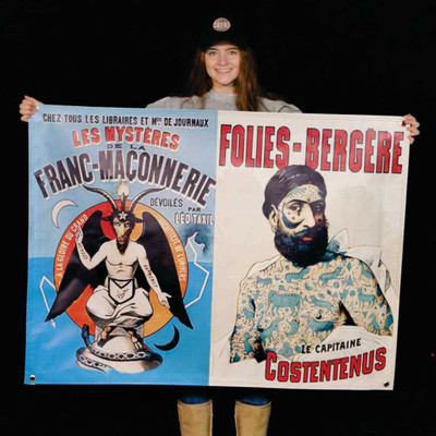 "La Franc Maconnerie" 3x4 foot replica vinyl sideshow banner from Uranus Fudge Factory