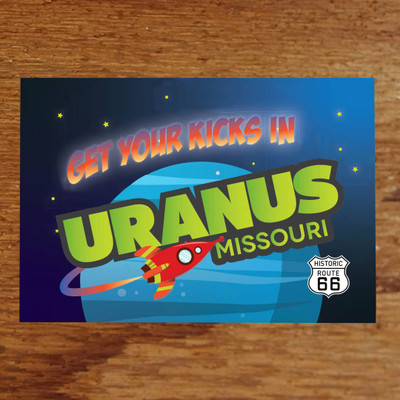 Get Your Kicks In Uranus Rocket Post Card Get Your Kicks In Uranus Rocket Post Card