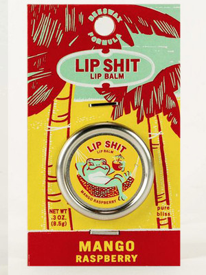 Funny Mango Raspberry Lip Shit novelty lip balm gag gift from Uranus General Store