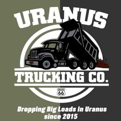 intage Uranus Trucking Co logo on a funny t-shirt from Uranus Fudge Factory