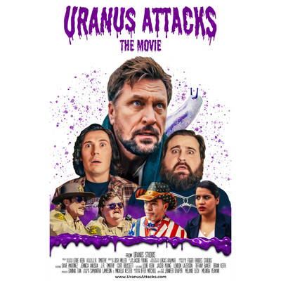 Uranus Attacks The Movie poster (white version) on 11" x 17" glossy paper