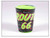 A black souvenir shot glass featuring neon green and pink Route 66 text over a background of state names