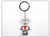 Moveable Bear Keychain on keyring. 