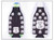 Front and back of a black zippered neoprene bottle cooler with a Route 66 shield pattern and Zip Your Sips on 66 text